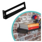 Regalhalter Regalträger Stegkonsole Loft - Stahl, Schwarz - WFS, 180x65x28x4 Domax Home - 1