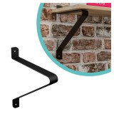 Regalhalter Regalträger Stegkonsole Loft - Stahl, Schwarz - WFV, 220x250x30x3 Domax Home - 1