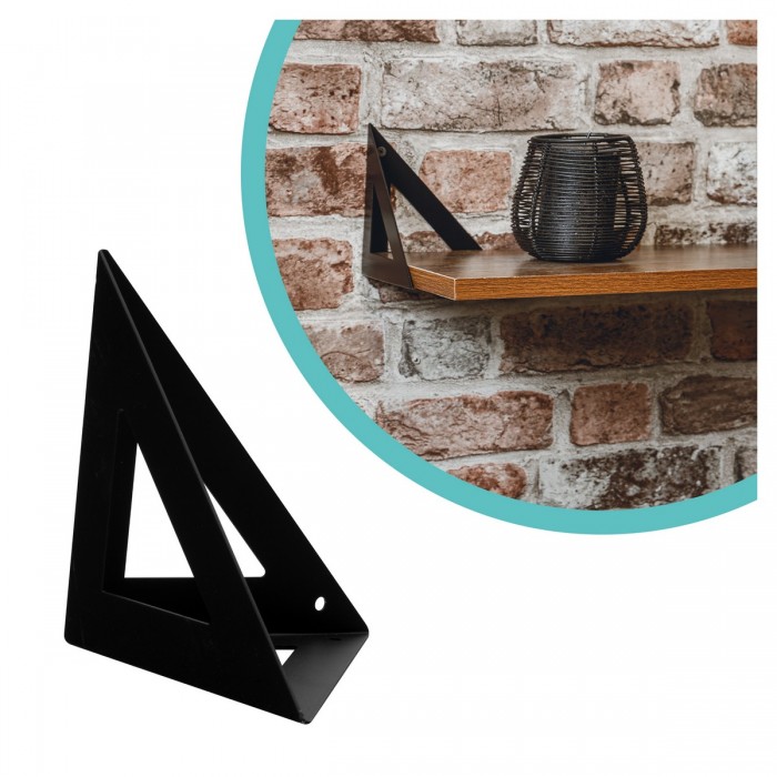 Regalhalter Regalträger Konsole LOFT Schwarz 120x120 - WOL 1 Velano - 1