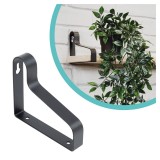 Regalhalter Regalträger Konsole LOFT Schwarz 120x105 - WOL 2 Velano - 1