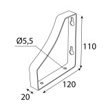Regalhalter Regalträger Konsole LOFT Schwarz 120x110 - WOL 3 Velano - 2