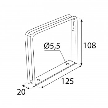 Regalhalter Regalträger Konsole LOFT Schwarz 125x108 - WOL 4 Velano - 2