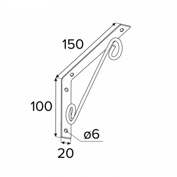 Regalhalter, Regalkonsole Dekorative - Ornamental Stahl - WOP Velano - 2