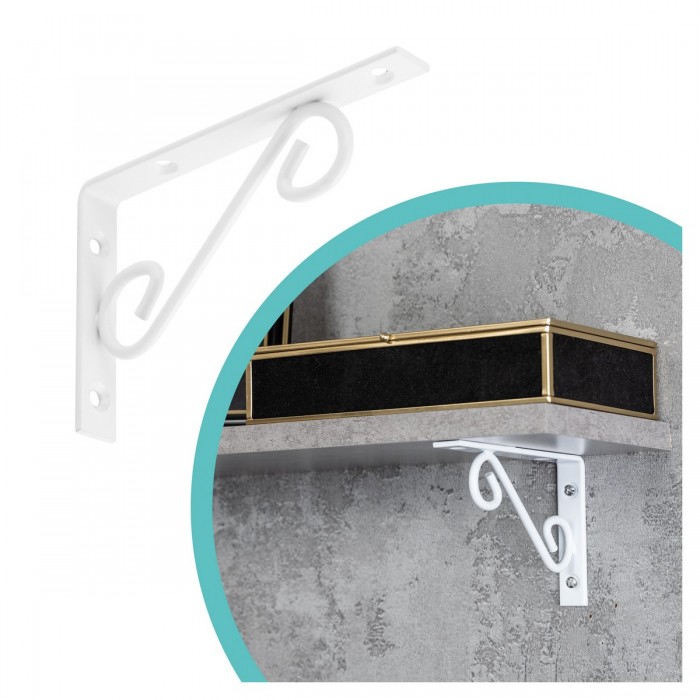 Regalhalter, Regalkonsole Dekorative - Ornamental Stahl - WOP Velano - 1