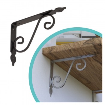 Regalhalter, Regalkonsole Dekorative - Stahl - WOZ Velano - 4