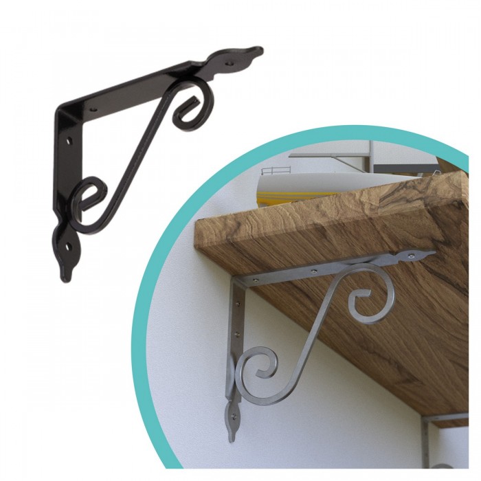 Regalhalter, Regalkonsole Dekorative - Stahl - WOZ Velano - 1