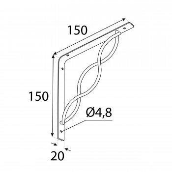 Regalhalter, Regalkonsole Dekorative - Stahl - WPRP Velano - 2