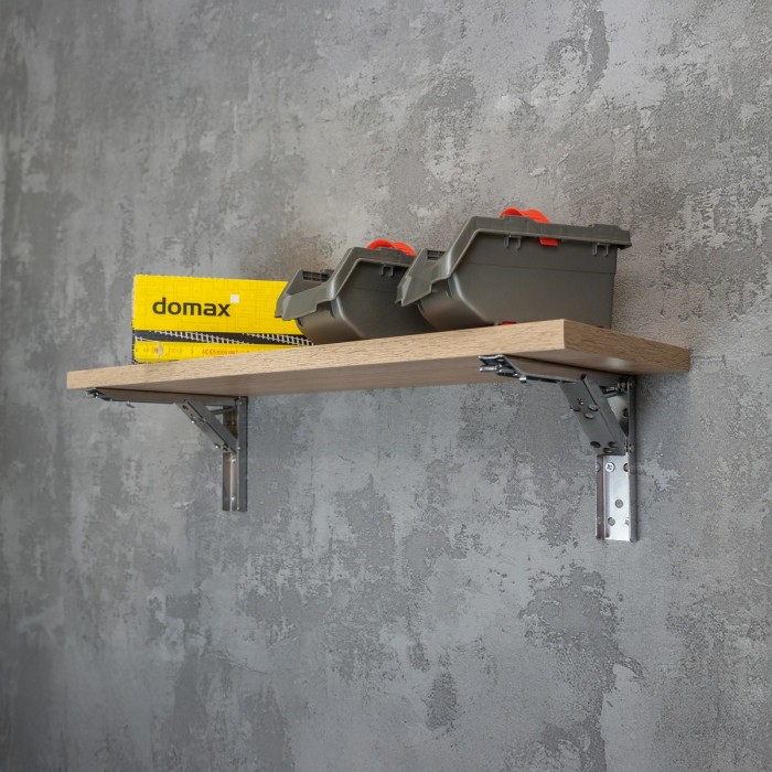 Klappkonsole, Regalhalter, Regalkonsole, Wandkonsole - WSC CHROM Velano - 10