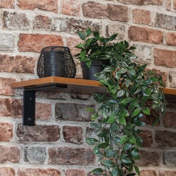 Regalhalter Regalträger Stegkonsole Loft - Stahl, Schwarz - WFA Domax Home - 12