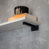 Regalhalter Regalträger Stegkonsole Loft - Stahl, Schwarz - WFI Domax Home - 11