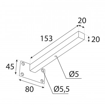Regalhalter Regalträger Stegkonsole Loft - Stahl, Schwarz - WFI Domax Home - 2