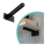 Regalhalter Regalträger Stegkonsole Loft - Stahl, Schwarz - WFI Domax Home - 1