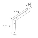 Regalhalter Regalträger Stegkonsole Loft - Stahl, Schwarz - WFL Domax Home - 2