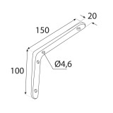 Regalhalter Regalträger Stegkonsole Loft - Aluminium, Weiß - WFM Domax Home - 2