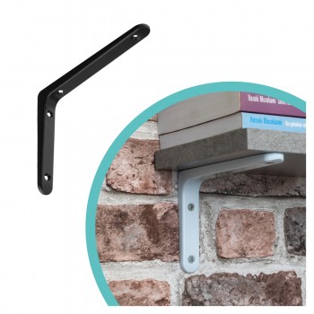 Regalhalter Regalträger Stegkonsole Loft - Aluminium, Schwarz - WFM