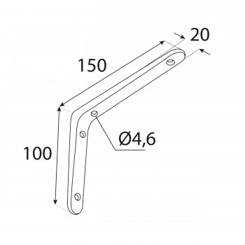 Regalhalter Regalträger Stegkonsole Loft - Aluminium, Schwarz - WFM