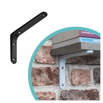 Regalhalter Regalträger Stegkonsole Loft - Aluminium, Schwarz - WFM