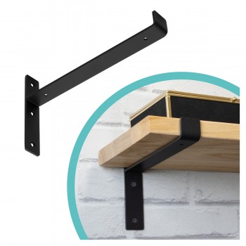 Regalhalter Regalträger Stegkonsole Loft - Stahl, Schwarz - WFN Domax Home - 4