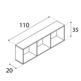 Modulares Hängeregal – Bücherregal / Wandregal FTS-6 INTEGRI - 10