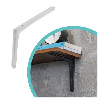 Regalhalter Regalträger Stegkonsole Loft - Aluminium, Weiß - WFT Domax Home - 4