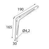 Regalhalter Regalträger Stegkonsole Loft - Aluminium, Weiß - WFT Domax Home - 2