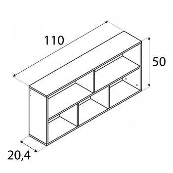 Modulares Hängeregal – Bücherregal / Wandregal FTS 7 INTEGRI - 10