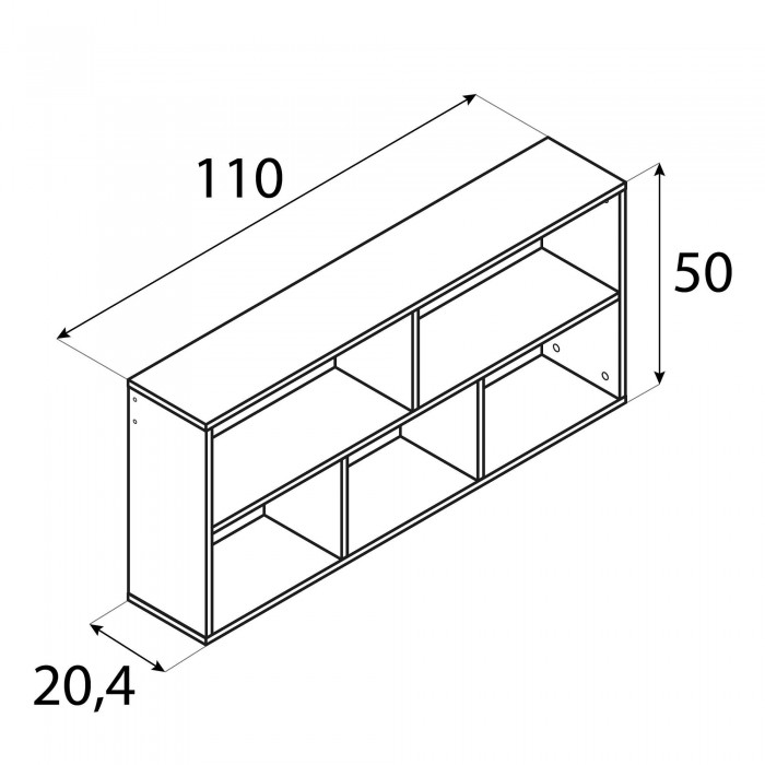 Modulares Hängeregal – Bücherregal / Wandregal FTS 7 INTEGRI - 10