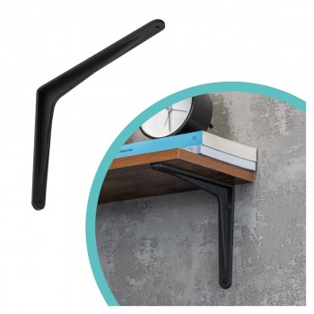 Regalhalter Regalträger Stegkonsole Loft - Aluminium, Schwarz - WFT