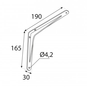 Regalhalter Regalträger Stegkonsole Loft - Aluminium, Schwarz - WFT