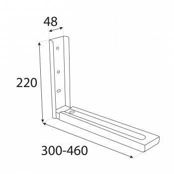 Stegkonsole, Regalhalter, Regalkonsole, Regalsystem - WSR Weiss Velano - 2