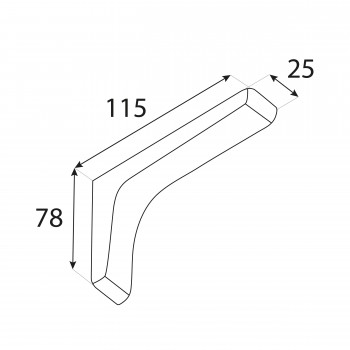 Stegkonsole, Regalhalter, Regalkonsole, Regalsystem - WSPP Weiss Velano - 2