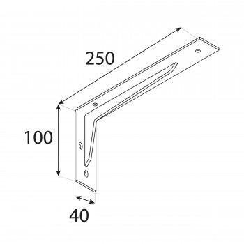 Regalhalter Regalträger Stegkonsole Loft - Stahl, Schwarz - WFW Domax Home - 2