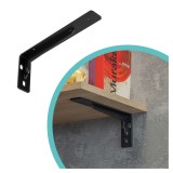 Regalhalter Regalträger Stegkonsole Loft - Stahl, Schwarz - WFW Domax Home - 1