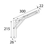 Regalhalter, Regalkonsole gefaltet - verstärkt - WSF Velano - 2