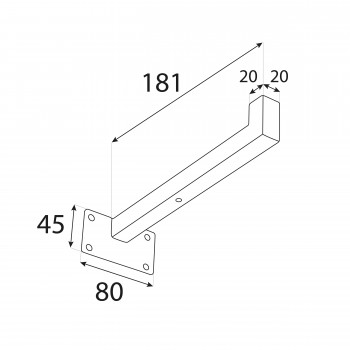 Regalhalter Regalträger Stegkonsole Loft - Stahl, Schwarz - WFU Domax Home - 2