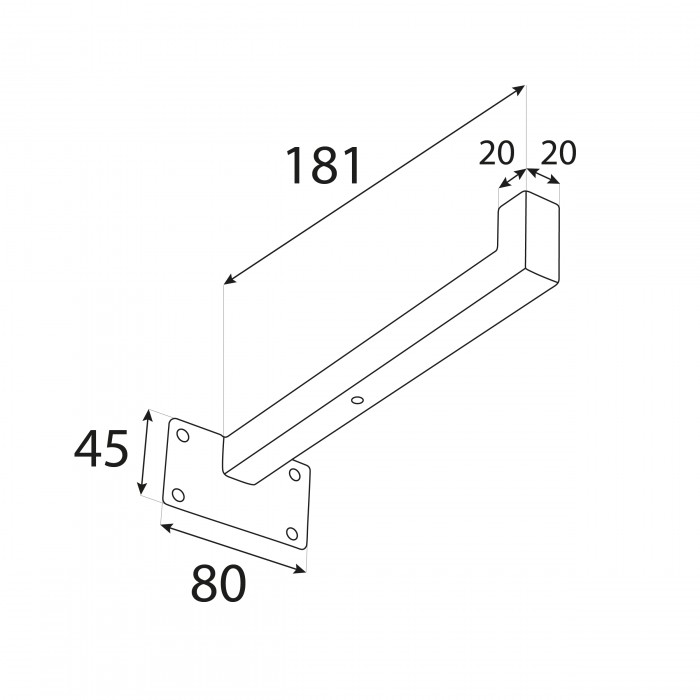 Regalhalter Regalträger Stegkonsole Loft - Stahl, Schwarz - WFU Domax Home - 2