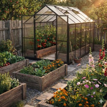 Gewächshaus Gartenhaus Treibhaus Alu Polycarbonat - Verbena II schwarz - 3x2,5m GRINDI - 2