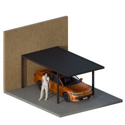 Aluminium-Carport – SAMOS I 500x300x230 anthrazit GRINDI IN THE GARDEN - 5