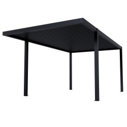 Aluminium-Carport – SAMOS I 500x300x230 anthrazit GRINDI IN THE GARDEN - 1