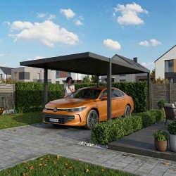 copy of Carport Überdachung Abstellplatz Pavillon ALU 503x305x232 grau - Tilos II GRINDI IN THE GARDEN - 4