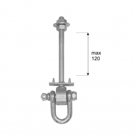 Schaukelhaken Schaukelschelle Karabinerhaken Typ D - MHD DMX - 2