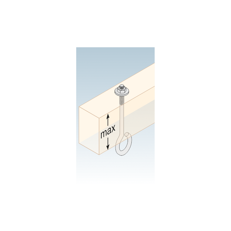 Schaukelhaken Schaukelschelle Karabinerhaken Typ D - MHD 120-130