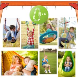 Gartenspielplatz für Kinder – Holzschaukel für 3 Personen Funland I GRINDI - 7