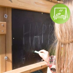 Holzspielplatz für Kinder im Garten mit Schaukel, Rutsche und Kletterwand – 6-in-1 Funland II GRINDI - 13