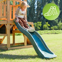 Holzspielplatz für Kinder im Garten mit Schaukel, Rutsche und Kletterwand – 6-in-1 Funland II GRINDI - 10