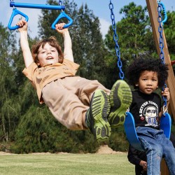 copy of Plac zabaw ogrodowy dla dzieci huśtawka drewniana 3 osobowa Funland I GRINDI - 5