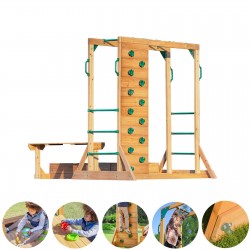 copy of Plac zabaw ogrodowy dla dzieci huśtawka drewniana 3 osobowa Funland I GRINDI - 1