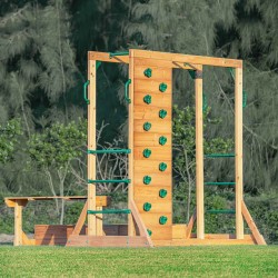 copy of Plac zabaw ogrodowy dla dzieci huśtawka drewniana 3 osobowa Funland I GRINDI - 6