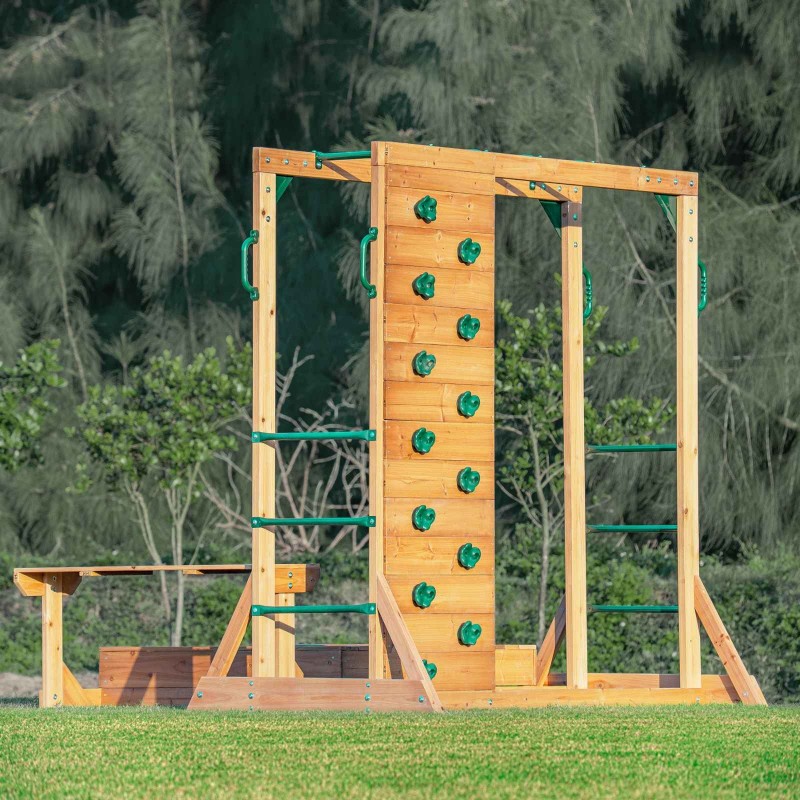 copy of Plac zabaw ogrodowy dla dzieci huśtawka drewniana 3 osobowa Funland I GRINDI - 6