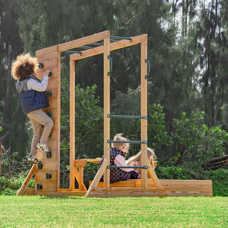 copy of Plac zabaw ogrodowy dla dzieci huśtawka drewniana 3 osobowa Funland I GRINDI - 4